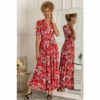 Jolie Moi Red Beatrice Jersey Maxi Dress