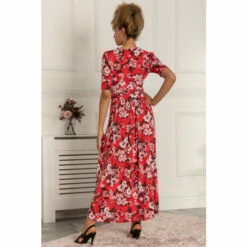 Jolie Moi Red Beatrice Jersey Maxi Dress -Jolie Moi Shop unnamed file 1706