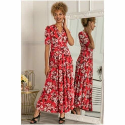 Jolie Moi Red Beatrice Jersey Maxi Dress -Jolie Moi Shop unnamed file 1709