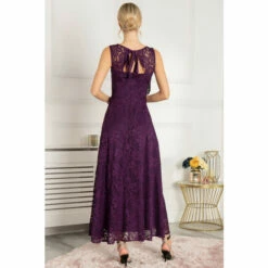 Jolie Moi Purple Lace Fit & Flare Maxi Dress -Jolie Moi Shop unnamed file 1726