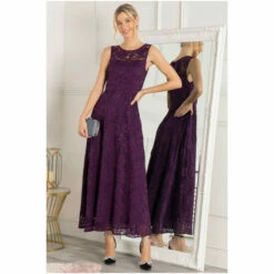Jolie Moi Purple Lace Fit & Flare Maxi Dress -Jolie Moi Shop unnamed file 1728
