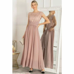 Jolie Moi Pink Lace Bodice Maxi Prom Dress -Jolie Moi Shop unnamed file 1731