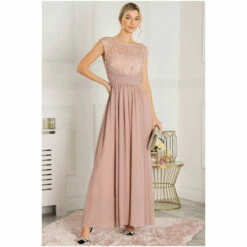 Jolie Moi Pink Lace Bodice Maxi Prom Dress -Jolie Moi Shop unnamed file 1734