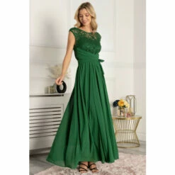 Jolie Moi Green Lace Bodice Maxi Dress -Jolie Moi Shop unnamed file 174