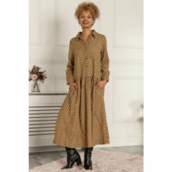 Jolie Moi Green Davina Shirt Smock Maxi Dress -Jolie Moi Shop unnamed file 1761