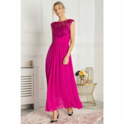 Jolie Moi Pink Lace Bodice Maxi Dress -Jolie Moi Shop unnamed file 1779