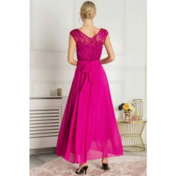 Jolie Moi Pink Lace Bodice Maxi Dress -Jolie Moi Shop unnamed file 1780