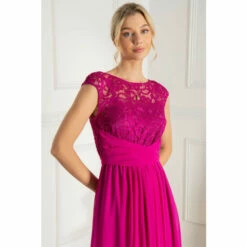 Jolie Moi Pink Lace Bodice Maxi Dress -Jolie Moi Shop unnamed file 1781