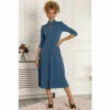 Jolie Moi Blue Jennifer Tie Neck Midi Dress -Jolie Moi Shop unnamed file 1789