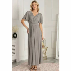 Jolie Moi Grey Mesh Flute Sleeve Maxi Dress 4 Jolie Moi Grey Mesh Flute Sleeve Maxi Dress -Jolie Moi Shop unnamed file 1809