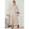 Jolie Moi Allyn Cream Long Sleeved Maxi Dress