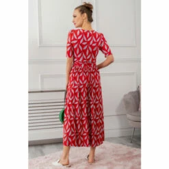 Jolie Moi Red Print Jersey Maxi Dress -Jolie Moi Shop unnamed file 1886