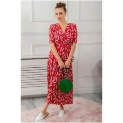 Jolie Moi Red Print Jersey Maxi Dress -Jolie Moi Shop unnamed file 1890