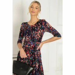 Jolie Moi Blue Pauline 3/4 Sleeve Maxi Dress -Jolie Moi Shop unnamed file 1899