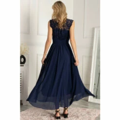 Jolie Moi Blue Cap Sleeve Lace Bodice Maxi Dress -Jolie Moi Shop unnamed file 1911