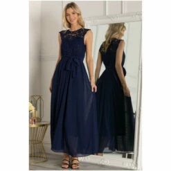 Jolie Moi Blue Cap Sleeve Lace Bodice Maxi Dress -Jolie Moi Shop unnamed file 1914