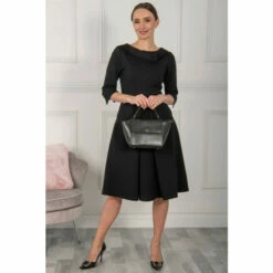 Jolie Moi Black Kyndall Sleeve Midi Dress -Jolie Moi Shop unnamed file 1917
