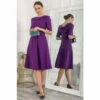 Jolie Moi Purple Maayan Fold Neck Dress -Jolie Moi Shop unnamed file 1934