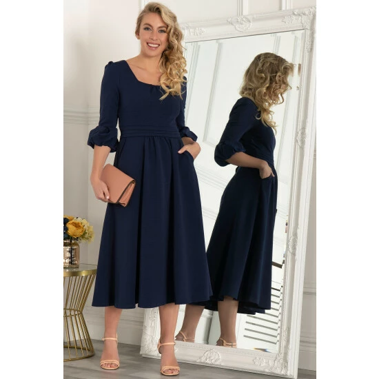unnamed-file-1956.jpg Jolie Moi Blue Bell Sleeve Flare Midi Dress -Jolie Moi Shop unnamed file 1956