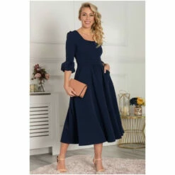 Jolie Moi Blue Bell Sleeve Flare Midi Dress 7 Jolie Moi Blue Bell Sleeve Flare Midi Dress -Jolie Moi Shop unnamed file 1958