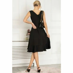 Jolie Moi Black Eliza Frill Hem Dress -Jolie Moi Shop unnamed file 1962