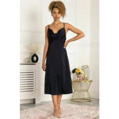 Jolie Moi Black Reene Cowl Neck Midi Dress -Jolie Moi Shop unnamed file 1974