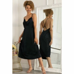 Jolie Moi Black Reene Cowl Neck Midi Dress -Jolie Moi Shop unnamed file 1975