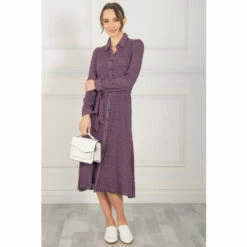Jolie Moi Purple Shea Viscose Shirt Midi Dress -Jolie Moi Shop unnamed file 1986