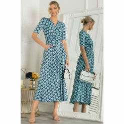 Jolie Moi Green Molly Jersey Midi Dress -Jolie Moi Shop unnamed file 2