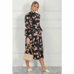 Jolie Moi Kathryn Black Long Sleeve Midi Dress -Jolie Moi Shop unnamed file 2001