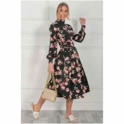 Jolie Moi Kathryn Black Long Sleeve Midi Dress -Jolie Moi Shop unnamed file 2002