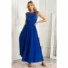 Jolie Moi Blue Lace Bodice Maxi Dress
