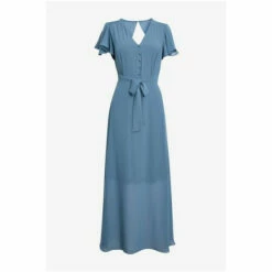 Jolie Moi Blue Flare Sleeve Chiffon Maxi Dress -Jolie Moi Shop unnamed file 2042