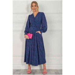 Jolie Moi Blue Nancy Long Sleeve Maxi Dress -Jolie Moi Shop unnamed file 2055