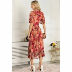 Jolie Moi Orange Tina Turtle Neck Mesh Maxi Dress -Jolie Moi Shop unnamed file 2057