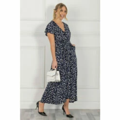 Jolie Moi Blue Wrap Dip Hem Maxi Dress -Jolie Moi Shop unnamed file 206