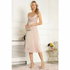 Jolie Moi Pink Alaysha Cowl Neck Satin Dress -Jolie Moi Shop unnamed file 2071