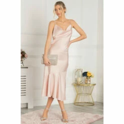 Jolie Moi Pink Alaysha Cowl Neck Satin Dress -Jolie Moi Shop unnamed file 2072