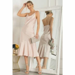 Jolie Moi Pink Alaysha Cowl Neck Satin Dress -Jolie Moi Shop unnamed file 2073