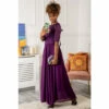 Jolie Moi Purple Wendy Lace Overlay Maxi Occasion Dress