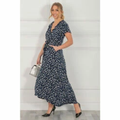 Jolie Moi Blue Wrap Dip Hem Maxi Dress -Jolie Moi Shop unnamed file 208