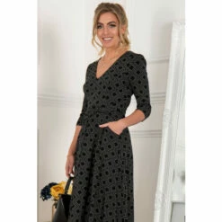 Jolie Moi Delylah Black V-Neck Midi Dress 4 Jolie Moi Delylah Black V-Neck Midi Dress -Jolie Moi Shop unnamed file 2094