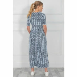 Jolie Moi Blue Genesis Print Wrap Maxi Dress -Jolie Moi Shop unnamed file 2118