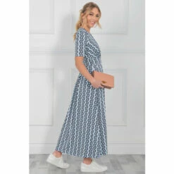 Jolie Moi Blue Genesis Print Wrap Maxi Dress -Jolie Moi Shop unnamed file 2119