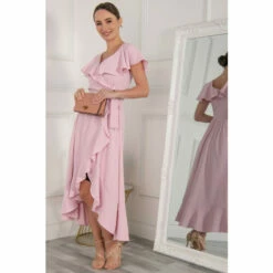 Jolie Moi Pink Vella Frill Wrap Maxi Dress 4 Jolie Moi Pink Vella Frill Wrap Maxi Dress -Jolie Moi Shop unnamed file 212