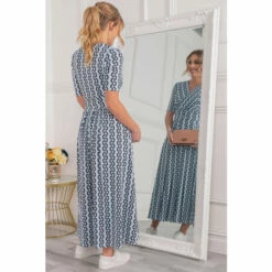 Jolie Moi Blue Genesis Print Wrap Maxi Dress -Jolie Moi Shop unnamed file 2120