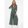 Jolie Moi Green Animal Print Wrap Front Jumpsuit -Jolie Moi Shop unnamed file 2136