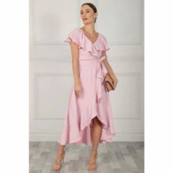 Jolie Moi Pink Vella Frill Wrap Maxi Dress 6 Jolie Moi Pink Vella Frill Wrap Maxi Dress -Jolie Moi Shop unnamed file 214