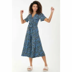 Jolie Moi Blue Bess Floral Print Tie Waist Jumpsuit -Jolie Moi Shop unnamed file 2153