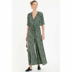 Jolie Moi Green Bianca Floral Print Jumpsuit